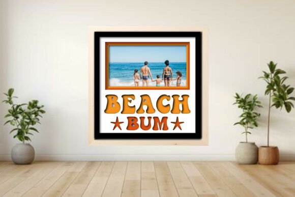 Beach Bum Photo Frame Shadow: A Creative Way to Showcase Memories with a Coastal Vibe