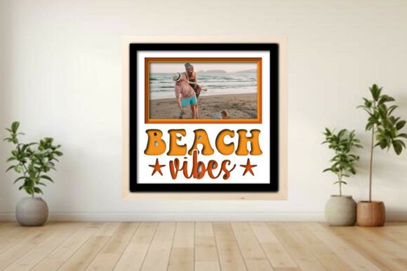 Beach Vibes Photo Frame Shadow