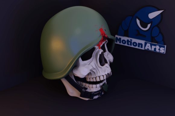 Crânio Soldado: Soldier Skull – Um Modelo 3D que Combina Estilo, Força e Facilidade de Impressão