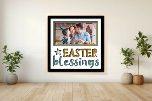 Easter Blessings Photo Frame Shadow