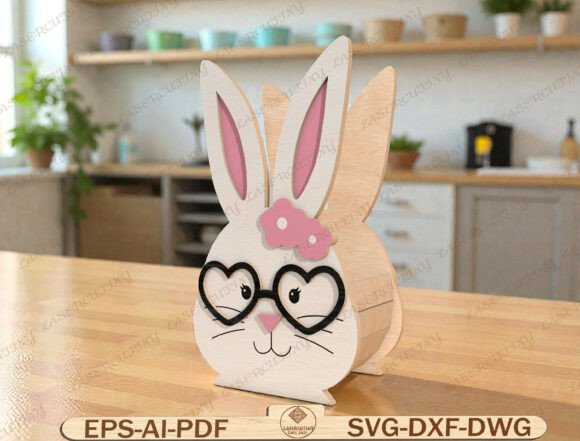 Easter Bunny Basket Laser Cut File