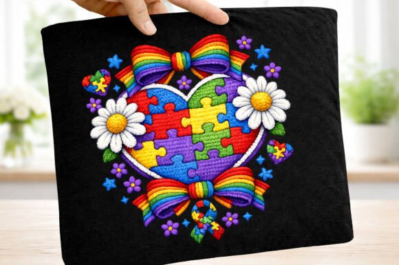 Exploring the Autism Awareness Puzzle Heart with Bows: A Symbol of Inclusion and Creativity