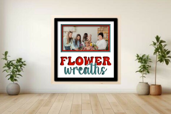 Flower Wreaths Shadow Box Frame