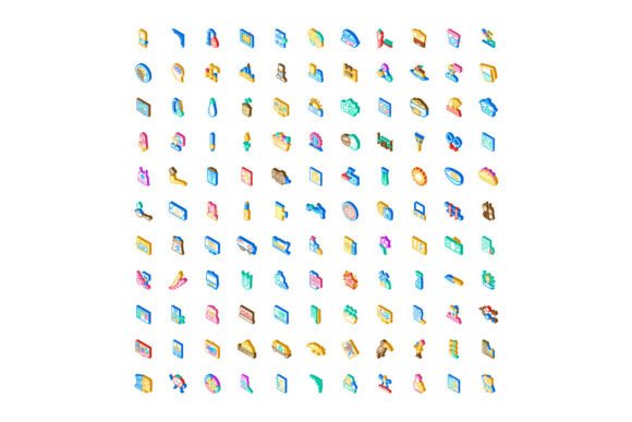 Isometric Icon Set: Diverse, Modern Graphics for Dynamic Design Projects