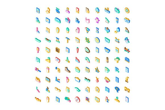 Isometric Objects and Symbols Digital Ic: A Versatile Design Resource for Modern UI