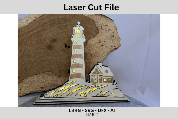 Laser Cut File Leuchtturm: Maritime Dekoration mit 3D-Effekt für individuelle DIY-Projekte