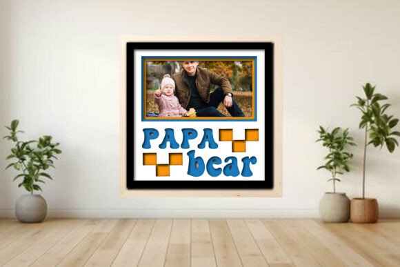 Papa Bear Photo Frame Shadow