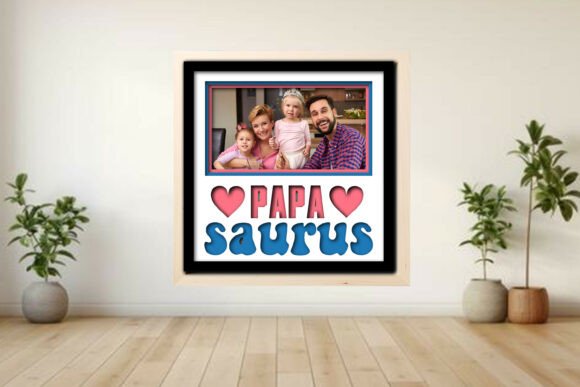 Papa Saurus Photo Frame Shadow