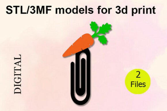 Paper Clips Easter Carrots STL 3MF Files
