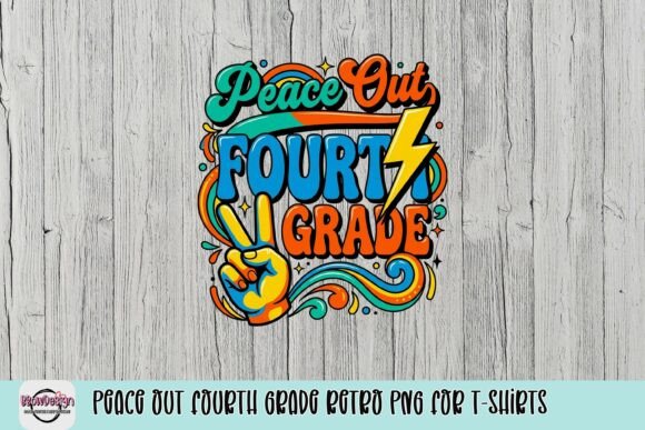 Peace Out Fourth Grade Retro PNG for T-Shirts: A Fun Way to Celebrate the End of the School Year